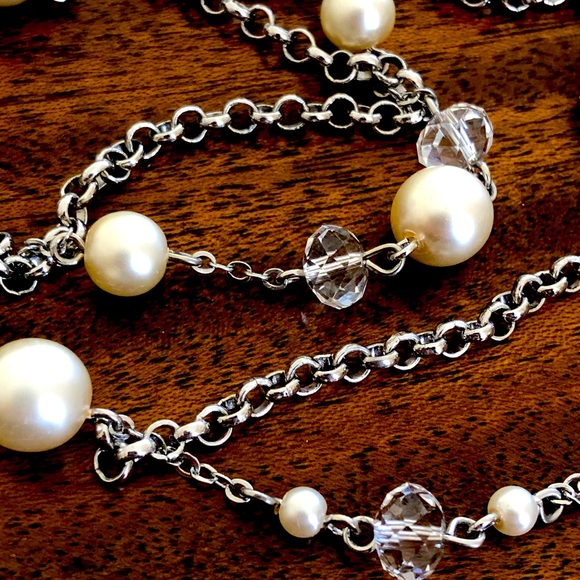 Premier Design bridal collection crystal and pearl multistrand necklace - Picture 9 of 16